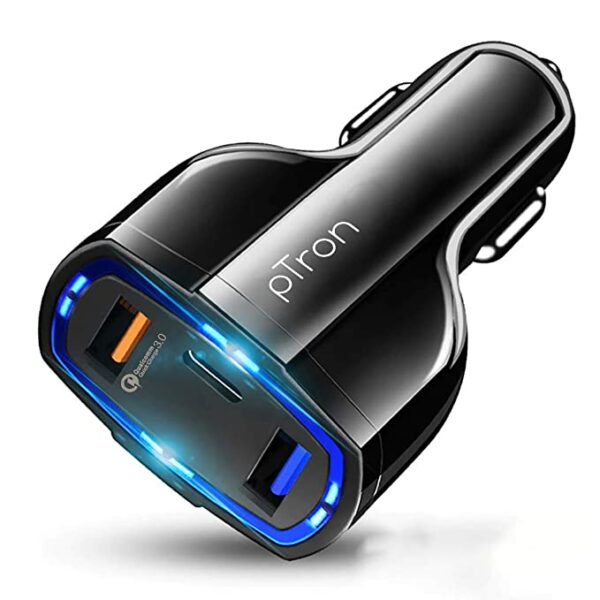 pTron Bullet Pro 36W PD Quick Charger, Car Charger, Car Adopter