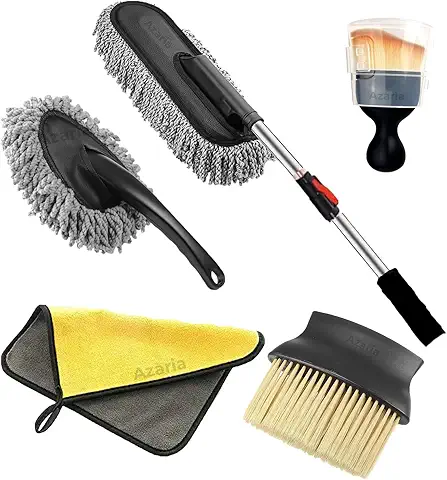Affiliate 1 Azaria 5 PCS Microfiber Car Duster Kit Interior & Exterior Car Cleaning Detailing Tool Scratch & Lint Free, Pollen Removing Extendable Long Handle Duster for Car & Motorcycle car Accessories (A1) 4.5 out of 5 stars 530